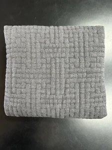 Single Restoration Hardware Geometric Pick Stitch Cotton Euro Sham Washed Black - Picture 1 of 7
