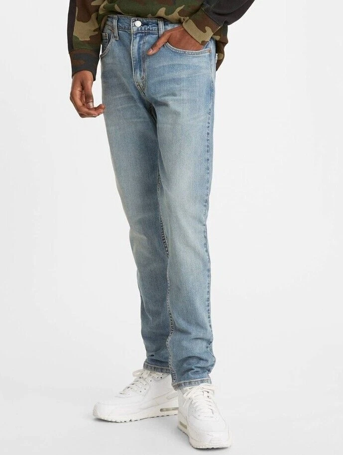 Levi's Men's 512 Slim Fit Taper Strech Jeans Light Blue Denim 28Wx30L