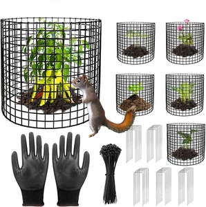 18Pcs Plant Protectors from Animals,13.5" Dia X 14.3" H Metal Plant Cages for Ou - Picture 1 of 8