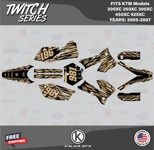 Graphics Kit for KTM 200XC, 250XC, 300XC, 450XC, 525XC (2005-07) Twitch - Tan - Bild 1 von 6