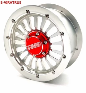 E-VIRATRUE Aluminum Bead Lock Wheel For Losi 5T 5IVE-T 2.0 1/5 (Silver/Red) 1pcs - Picture 1 of 7