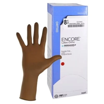 *50 pares* Guantes ortoquirúrgicos de látex Ansell Encore talla 8,5 estériles 5788006 Foto 1 de 4