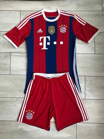 BAYERN MUNICH 2014 2015 HOME FOOTBALL SHIRT JERSEY FULL KIT ADIDAS MENS SZ SMALL Cover