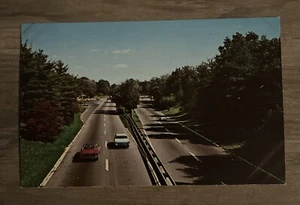 Merritt Parkway In Connecticut CT Highway Cars Roads Vintage Postcard - Picture 1 of 2