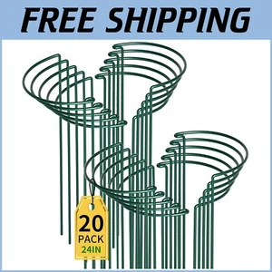 Weather-Resistant 20 Pack Garden Plant Support Ring Cages - Elegant & Effective - Picture 1 of 11