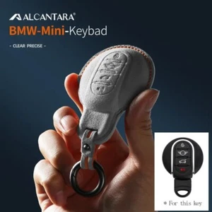 Alcantara Car Remote Key Case Cover For BMW MINI COOPER S ONE JCW F54 F55 F56 - Picture 1 of 30