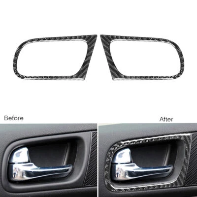 Cubierta de moldura de panel de tazón de manija de puerta de fibra de carbono para Infiniti G37 sedán 2010-13  Foto 1 de 4