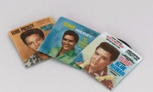 Dolls House Miniature 1:12th Scale, 3 x Elvis Presley Records (45's)  set A - Picture 1 of 4
