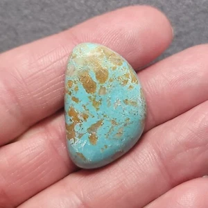Rare NATURAL Handcut 38.275ct MISTY BLUE Nevada Hat-Mine Turquoise Cabochon - Picture 1 of 6