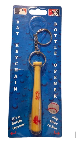BOSTON RED SOX MINI BASEBALL BAT KEYCHAIN KEY RING WITH BOTTLE OPENER ON ONE END Cover