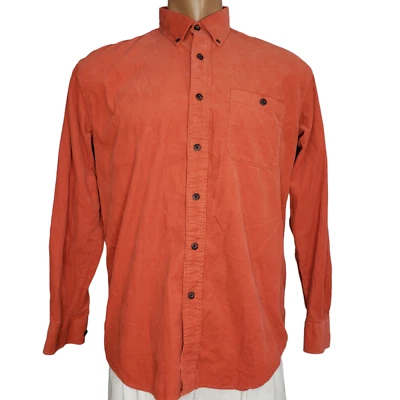 Pendleton L/S Button Down Shirt Men's Medium Wayne Orange Corduroy Pocket Cotton - Image 1 of 4