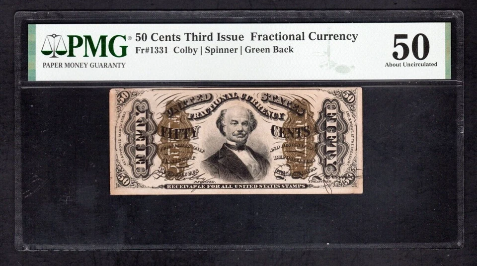 FR1331 50c US FRACTIONAL CURRENCY  Graded PMG50 About Unc - Z14 - Image 1 of 2