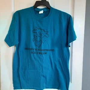 Henry's Homemade Ice Cream, Gr. Large blaues T-Shirt sagt Eis macht hübsch - Bild 1 von 6