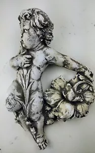 3D Large Cherub with Garland and Rose Clearance - Picture 1 of 4