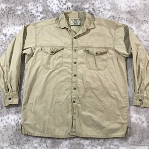 Camisa De Colección Levi's Tab Para Hombres XL Caqui Tostado Algodón Botón Sol Desteñido Manga Larga LS&CO - Imagen 1 de 10
