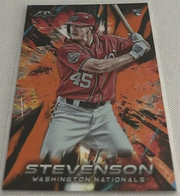 2018 Topps Fire Baseball Andrew Stevenson Washington Nationals Orange Rookie #d - Image 1 of 4