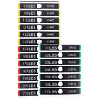  1 Sheet of Weight Tags Gym Equipment Sign Stickers Gym Stickers Weighting Block