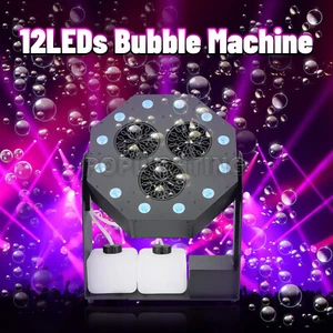 12LEDs Moving Head Bubble Machine Wireless Remote Control DMX Wedding Show Event - Picture 1 of 12
