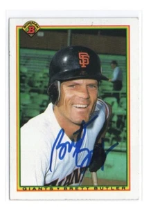 BRETT BUTLER SAN FRANCISCO GIANTS 1990 BOWMAN IP/TTM AUTOGRAPH AUTO - Picture 1 of 1