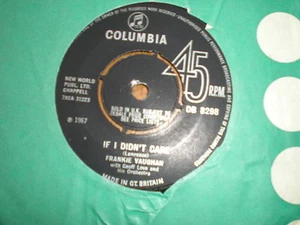 FRANKIE VAUGHAN - IF I DIDN'T CARE / SO TIRED - Imagen 1 de 1