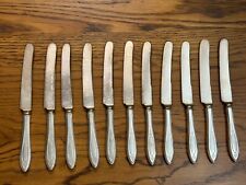 Oneida Community Silverplate ADAM Old French Lot 11 Dinner Knives 9 5/8" Solid