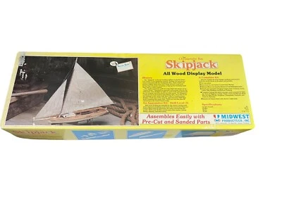 The Chesapeake Bay Skipjack Wood Model Midwest Products Co. Kit # 971 W/ Extras - Image 1 of 4