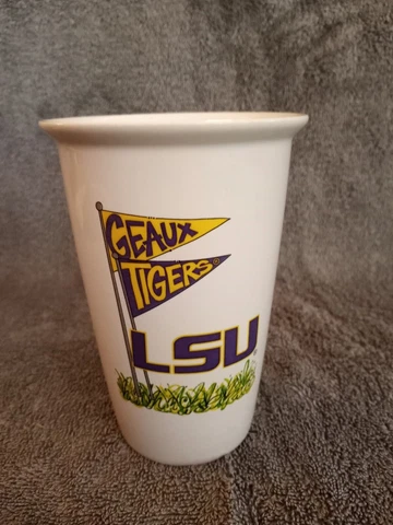 LSU Geaux Tigers Ceramic Tumbler Sighned Cover