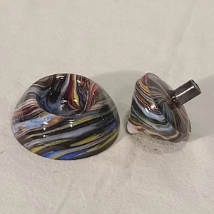 ANDY DAVIS, Glaskunst Kreisel & Sockel, Megans Run (?), #338G - Bild 1 von 9