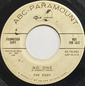 The Dubs - No One (7", Single, Promo) - Picture 1 of 2
