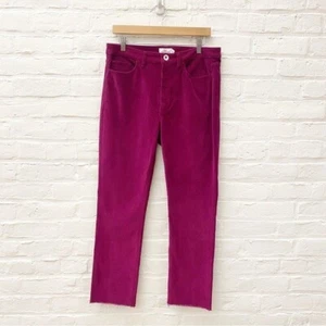Vineyard Vines || Cordhose gerades Bein Kord roher Saum Cranberry 29 Neu mit Etikett - Bild 1 von 9