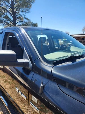 Mástil de antena de acero inoxidable negro 21" alimentación para Dodge Ram y Ram 1500 2500 3500 09-23 Foto 1 de 4