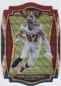 ROB GRONKOWSKI Die-Cut Select RARE TRI-COLOR PRIZMS Insert Football Card GRONK! - Bild 1 von 2