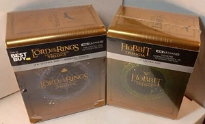 The Lord of the Rings Trilogy 4K (U.S) + Hobbit Trilogy 4K Steelbooks (EURO)-NEW - Picture 1 of 12