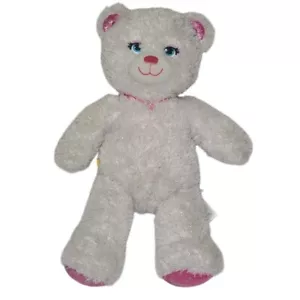 Build A Bear Pawrincess weiß silber glitzernd rosa Plüsch Prinzessin Krone BAB 17 Zoll - Bild 1 von 12