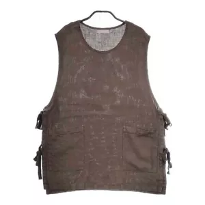NEST ROBE CONFECT 02231-0013 Linen Panama Surgical Vest vest Brown 5-0324M∞ - Picture 1 of 6
