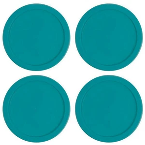 4 tapas de repuesto para Pyrex 4-CUP cubierta de almacenamiento contenedor de 6" 7201-PC VERDE AZULADO - Imagen 1 de 1