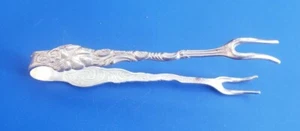 Vintage 4" Silver Tone Sugar/Ice Cube Tongs - Picture 1 of 4