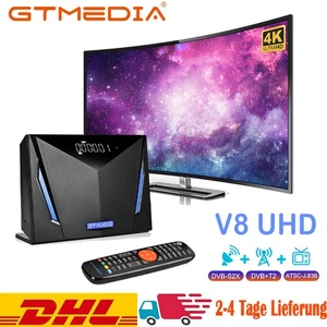 4K FTA Digitaler Sat TV Receiver DVB-S2/S2X/T2/Kable TV Box Satelliten Empfänger - Picture 1 of 14