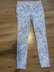 J. McLaughlin Women's Size 4 Blue White Floral Lexi Jeans - Picture 1 of 4