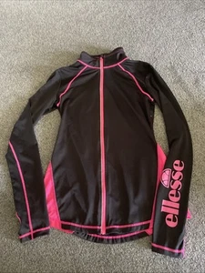 Ellesse Women's Zip Long Sleeve Top Black Size 10 /Small - Picture 1 of 5