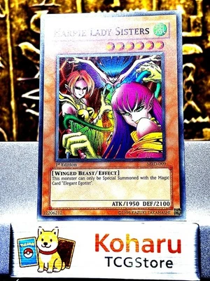 Yugioh Harpie Lady Sisters MRD-009 Super Rare Metal Raiders 1st Edition 2002 -NM - Image 1 of 4