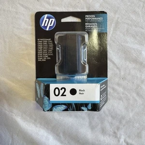 Schwarz Original HP 02 Tintenpatrone HP Photosmart C5140 C5150 C6100 Exp. 02/17 - Bild 1 von 2