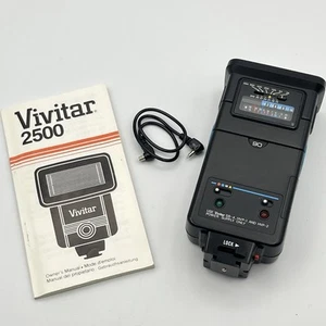 Flash electrónico Vivitar Zoom Thyristor 2500 montaje con cable y manual - PIEZAS - Imagen 1 de 9