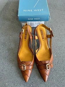 Nine West Tan Leather Heels - Picture 1 of 5