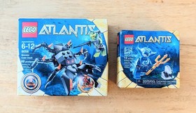 Lego Atlantis 8056 Monster Crab Clash + 8073 Manta Warrior Complete w/ Minifigs