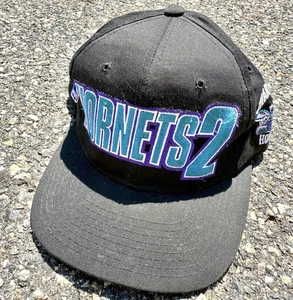 Vintage Starter Charlotte Hornets Rare Hornets2 Retro 90s Spell Out Snapback Hat - Picture 1 of 7
