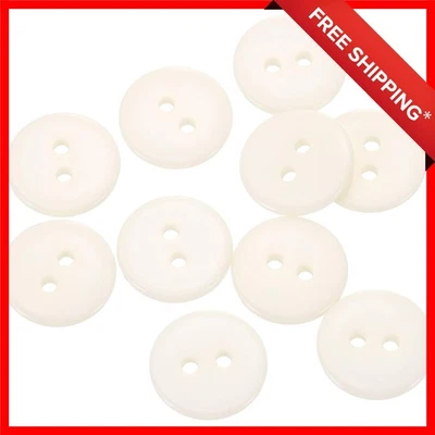 15mm Beige Resin Buttons - 10 Pack Decorative Craft Button Set for DIY Creations - Image 1 of 4