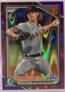 2024 Bowman Chrome Carson Whisenhunt 1st 008/250 Purple Refractor Raywave BCP-96 - Picture 1 of 3