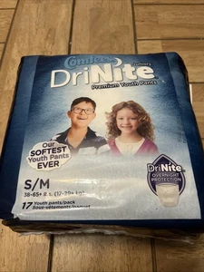 Comfees DriNite Premium Youth Disposable Pull Up Pants S/M 38-65+lbs - Picture 1 of 3