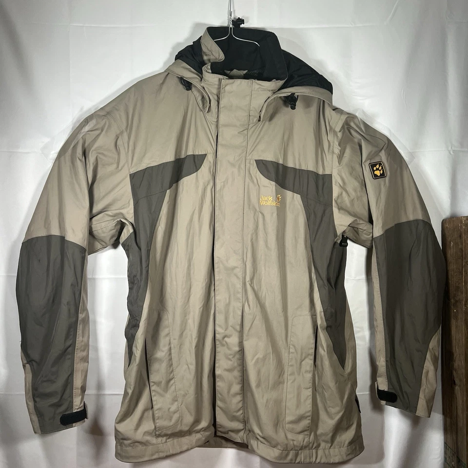 Chaqueta Jack Wolfskin Texapore Para Hombres Grande Marrón Tostado Impermeable Abrigo de Lluvia Trekking Foto 1 de 4